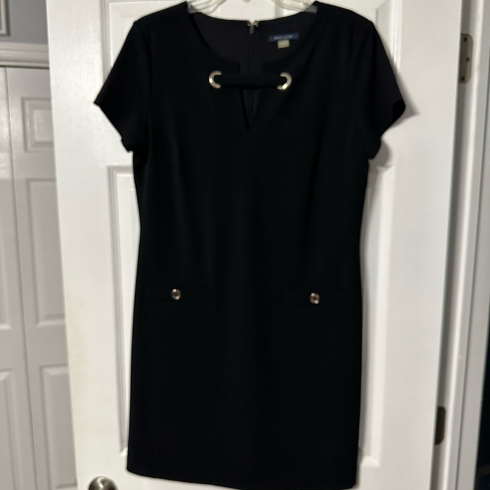Tommy Hilfiger Grommet/Button Accent Career Dress